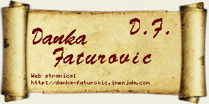 Danka Faturović vizit kartica